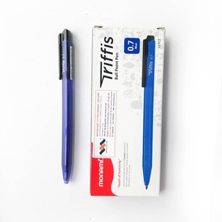 Hộp 12 chiếc bút bi dầu monami triffis đầu ngòi 0.7mm, nét mực đậm và đều