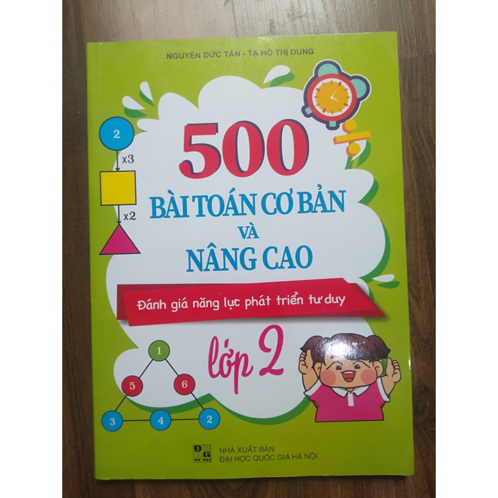 Sách - 500 bài toán cơ bản và nâng cao đánh giá năng lực phát triển tư duy lớp 2 (mới nhất)