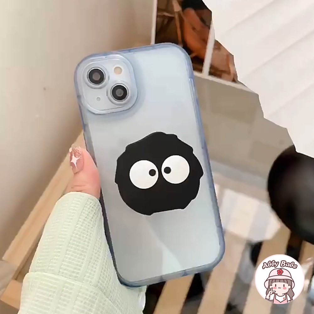 Ốp Điện Thoại TPU Mềm Mỏng Chống Mồ Hôi Hình Bùi Nhùi Màu Đen IPhone 14 Pro Max 11 7Plus 13 12 11 Pro Max X XS XR