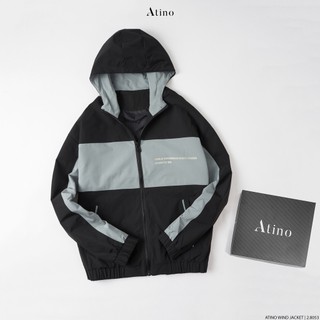 Áo khoác gió nam coal atino trẻ trung vải gió phối ngang áo ag2.8053