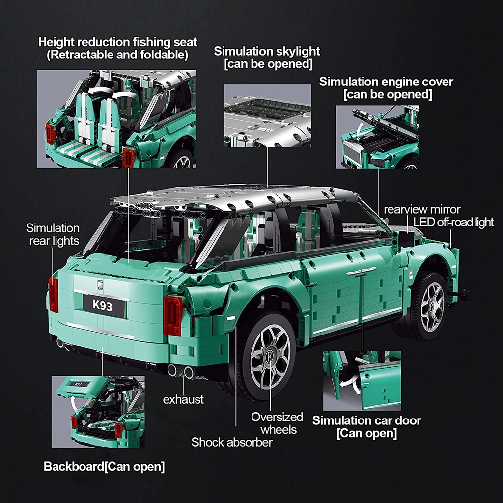 Đồ Chơi Mô Hình 3D Lắp Ráp 18K Super Siêu Xe Rolls Royce Cullinan K93  1:8