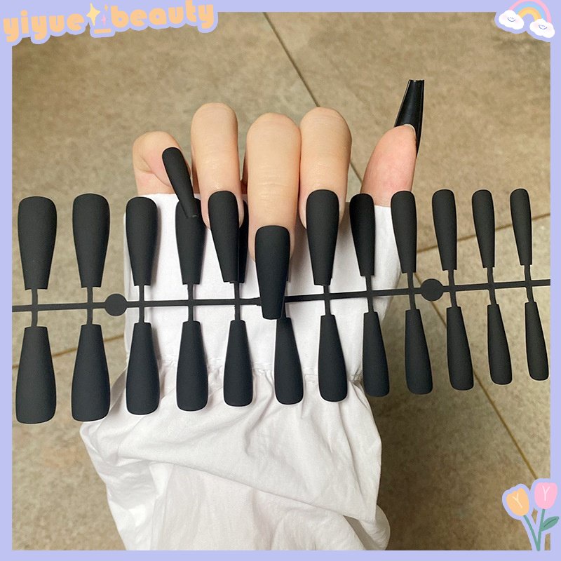 1 Bộ Móng Tay Giả Loại Dài Và Vừa Màu Sắc Trơn Và Siêu Dài Dùng Để Múa Ba Lê