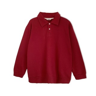 Áo sweater polo trơn basic, phong cách unisex bigsize, áo sweater có cổ M-5XL