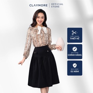 Sơ mi cổ đính nơ trang trí claymore mã c0621s06182lv