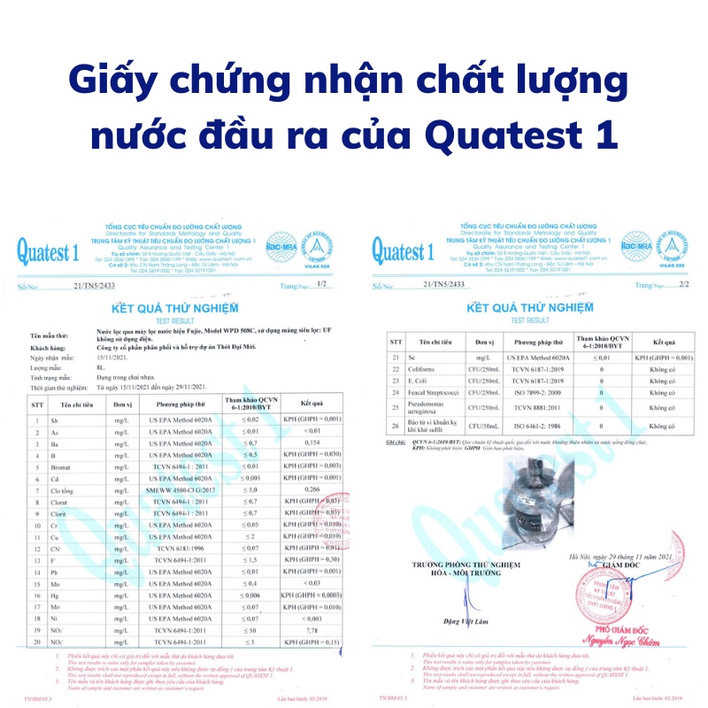 Bộ lõi lọc thay thế cho máy lọc nước FujiE WPD508C lọc nước tinh khiết UF