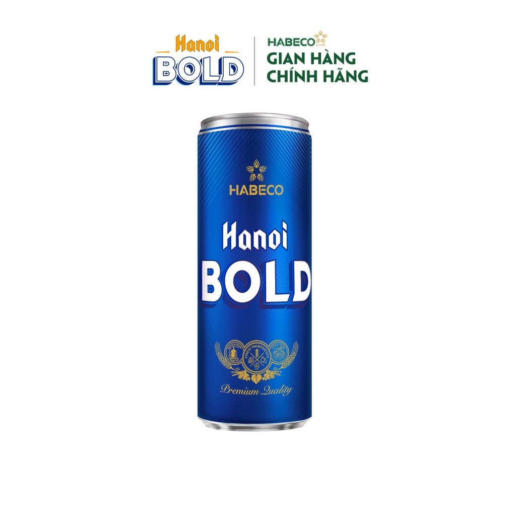 HỎA TỐC HÀ NỘI - COMBO 2 Thùng 24 lon Bia Hanoi BOLD – HABECO (330ml/lon)