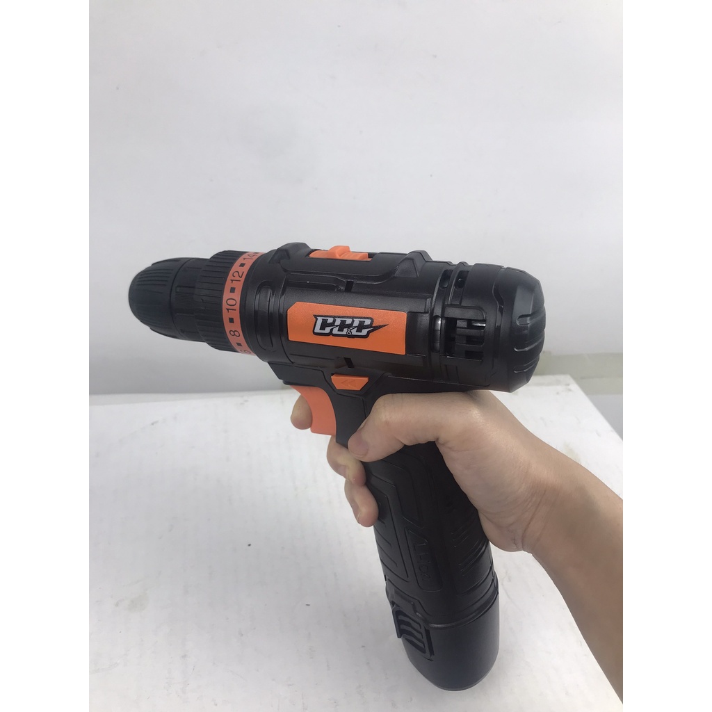 Máy khoan pin 12v ML120, công suất 600w - Máy khoan pin, bắn vít đa năng có đảo chiều, đèn LED - Tặng kèm Valy