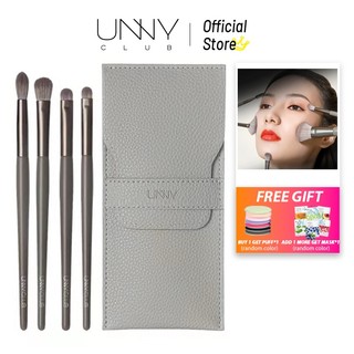 Túi 4 cọ trang điểm UNNYCLUB từ sợi tổng hợp mềm mại an toàn