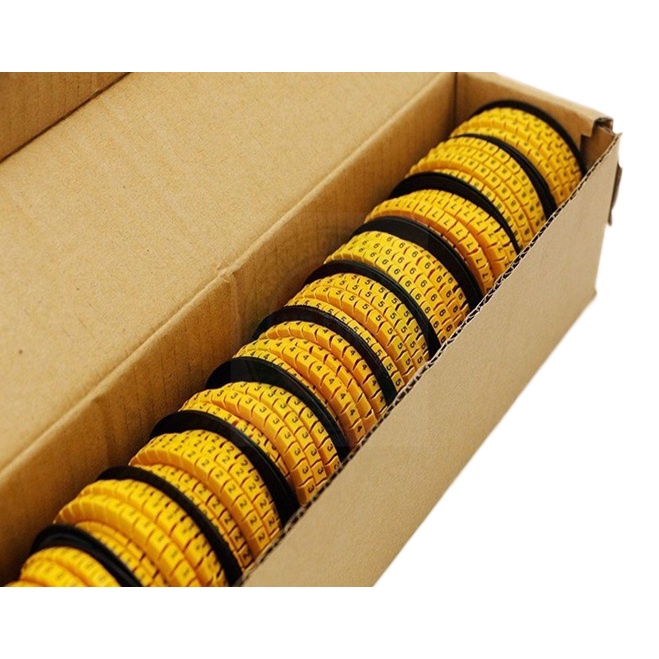 Vòng đánh số dây mạng cao su CAT5E CAT6E - Loại Cao Cấp, 1 Hộp 10 Vòng