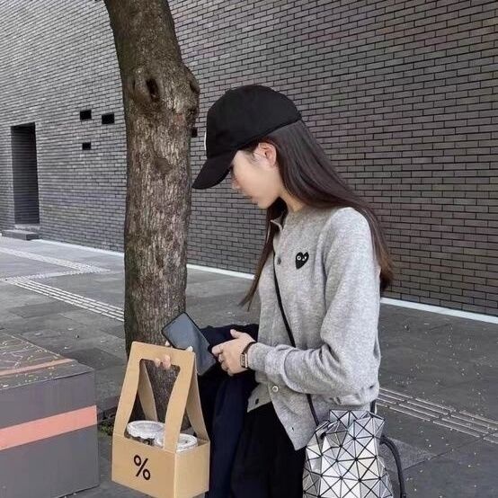 COZOK Áo Khoác Cardigan Dệt Kim Tay Dài Dáng Ngắn Thêu Họa Tiết Trái Tim Xinh Xắn Thời