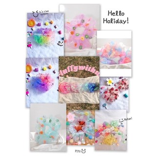 Cột tóc hoa cúc siêu rẻ đẹp - Scrunchies pompom