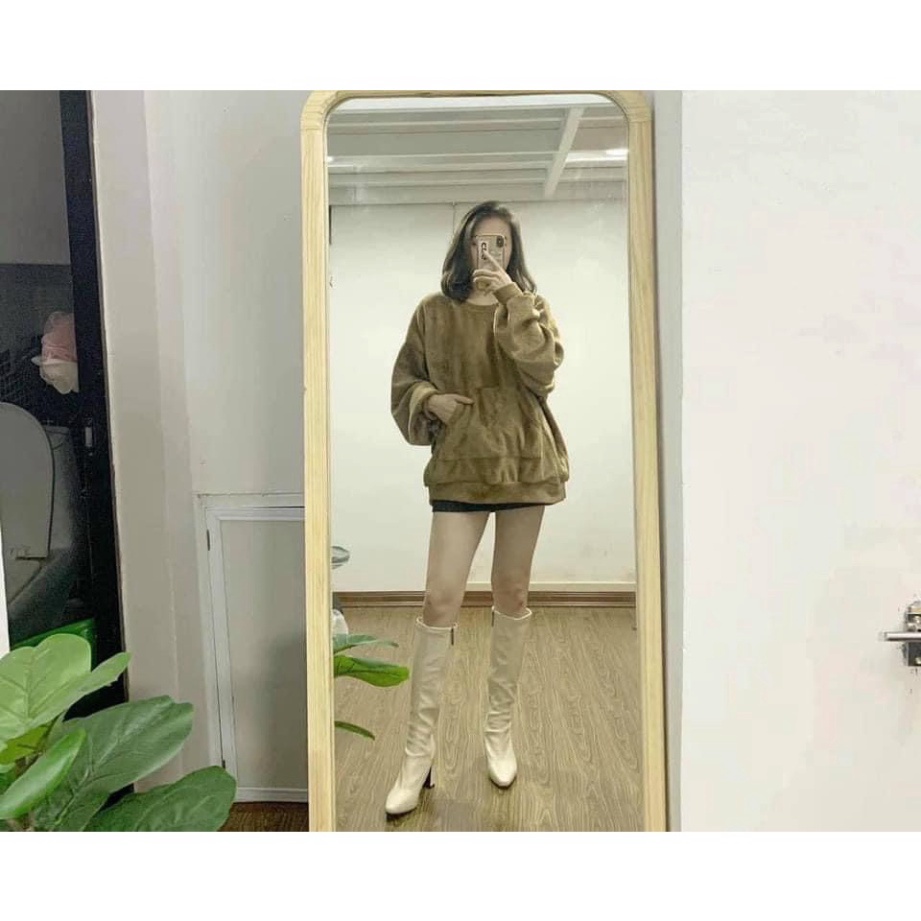 Áo Nỉ Sweater Nam Nữ Form Rộng Vải Nỉ Bông Dày Dặn phong cách bao ấm kèm ảnh thật có sẵn tại kho Hà Nội