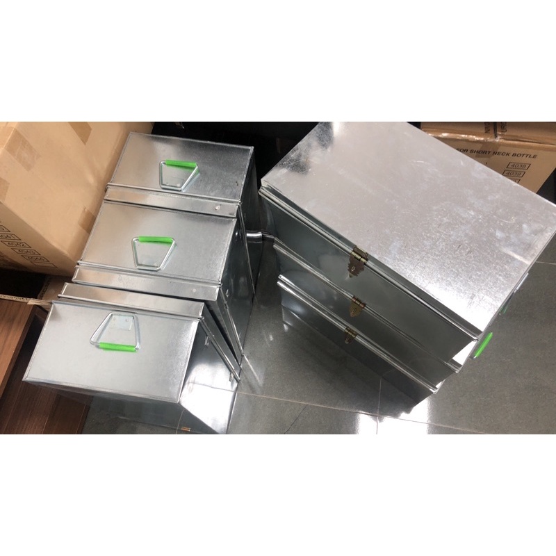 Hòm tôn kt D55cm x R34cm x C24cm.