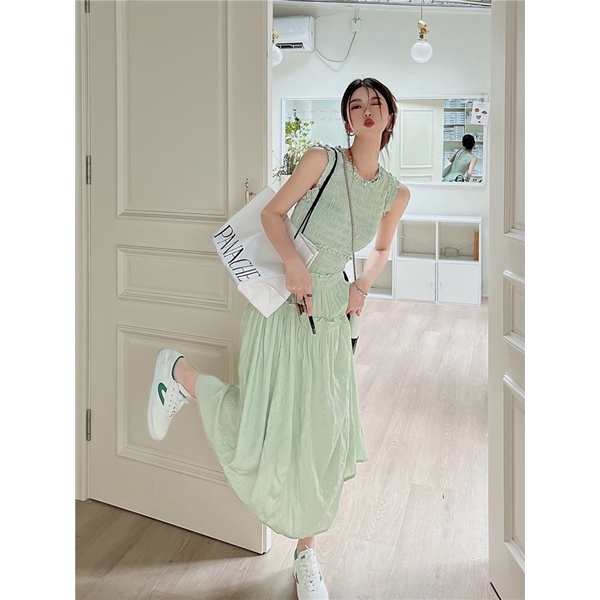 D23 - Váy maxi xanh ngọc