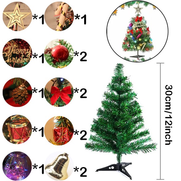 Cây Thông Giáng Sinh , 30cm Trang Trí Bàn Làm Việc