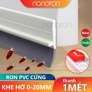 Ron pvc gia cường chặn khe hở 🔷 Thanh cao su dán chân cửa NANORON, chống côn trùng, cách âm, phù hợp mọi loại cửa RPVC