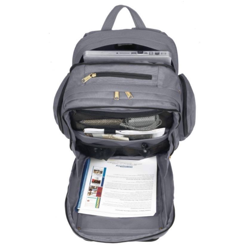 Balo nam QASA đi học đi làm du lịch thời trang size lớn nhiều ngăn chống nước có ngăn laptop phong cách thể thao