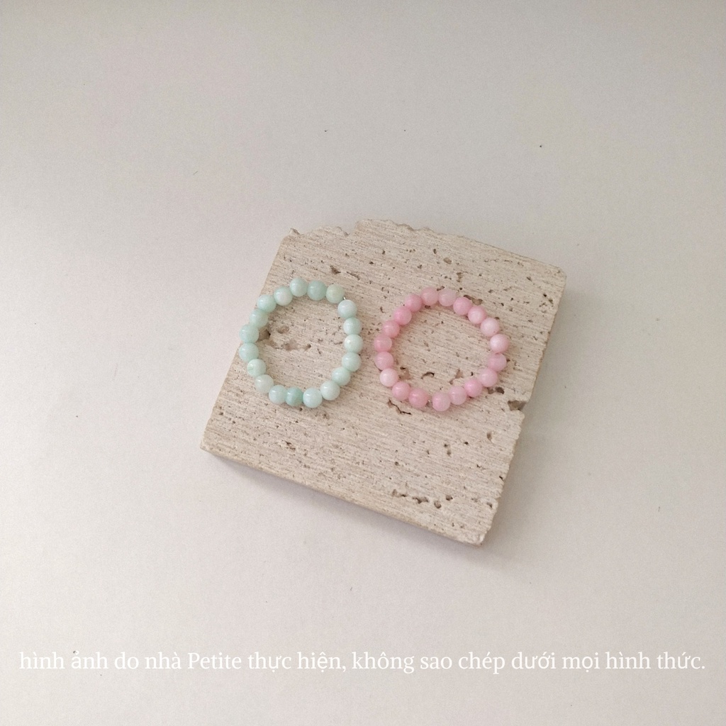Nhẫn nữ hạt sò Tina Ring KHÔNG ĐEN GỈ basic phong cách hàn quốc