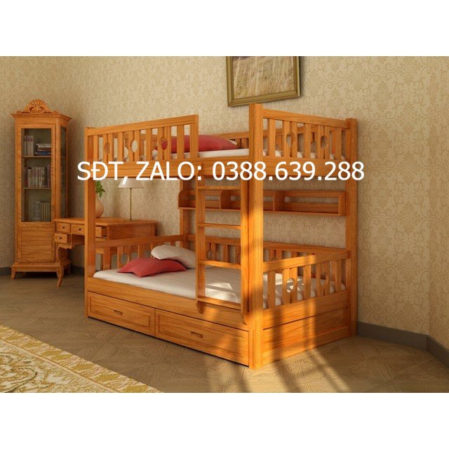 Giường tầng gỗ sồi