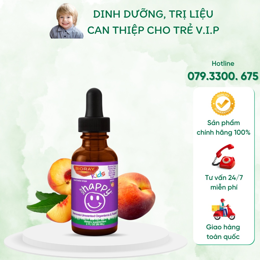 Siro giảm cơn cáu giận 🔥 CAO CẤP 🔥 NDF Happy Bioray Kids cân bằng cảm xúc, giấc ngủ giúp trẻ hạnh phúc mỗi ngày