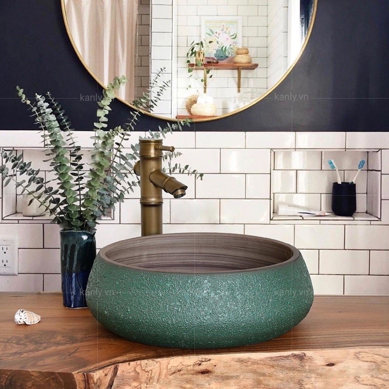 Chậu sứ mỹ thuật - Lavabo sứ đặt bàn mỹ thuật [BH chính hãng 10 năm]