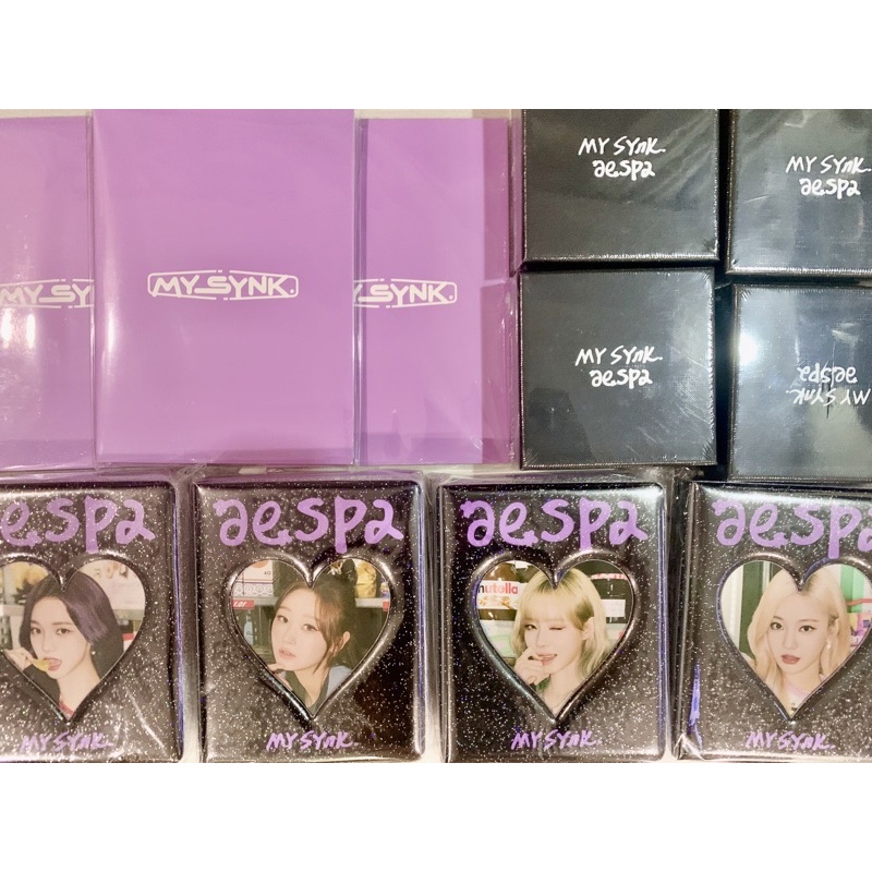 Bộ sản phẩm MY SYNK postcard book, collect book, bracelet - nhóm aespa