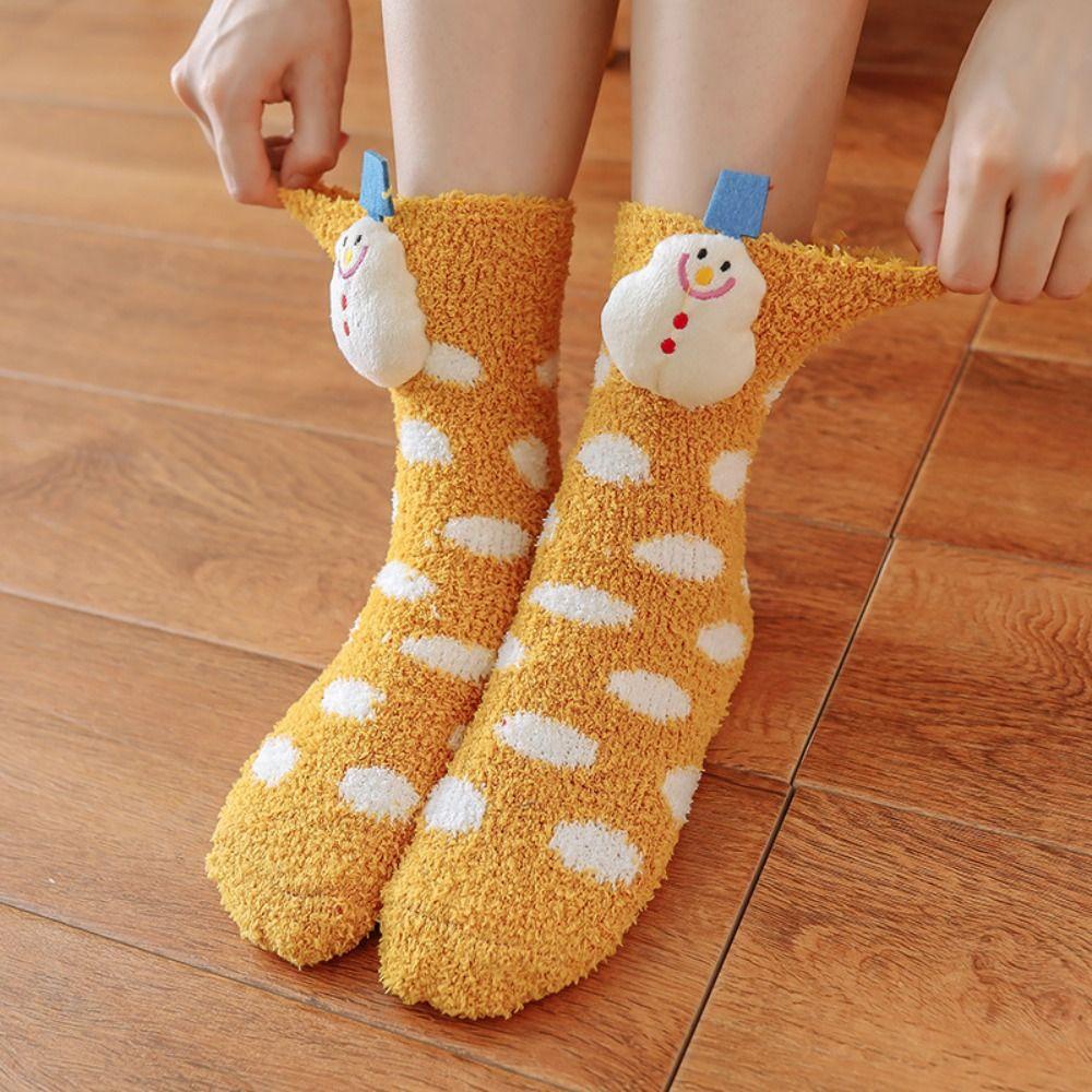 AROMA Vớ Nữ In Họa Tiết Giáng Sinh Dễ Thương Phong Cách Harajuku Nhật Bản