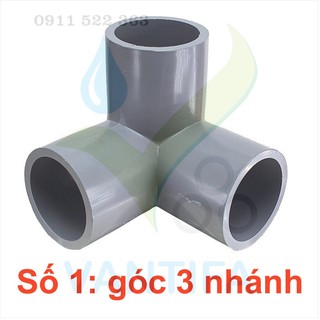 Chữ thập góc nhựa pvc phi 21, 27, 34, 42, 49