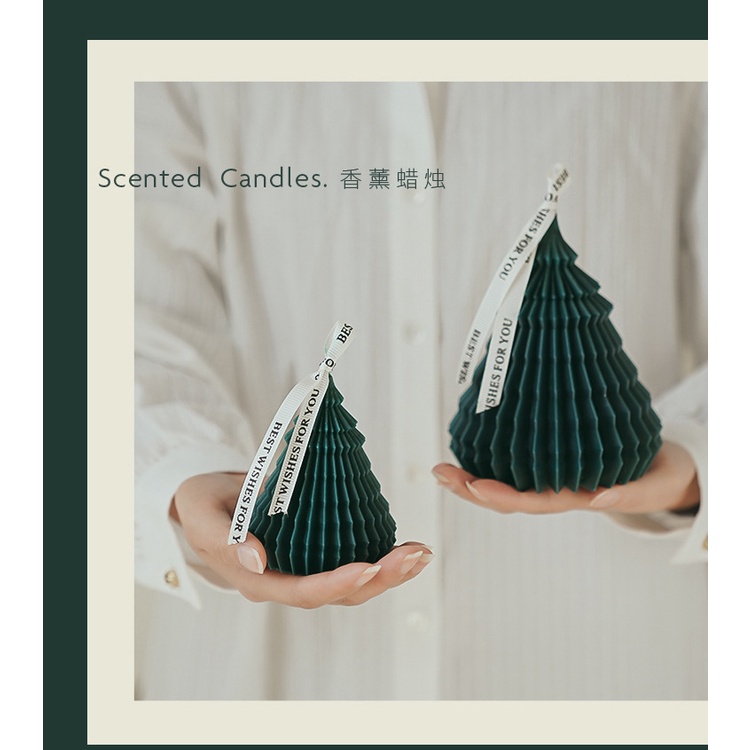 Nến Thơm Trang Trí Tiệc Sinh Nhật & Đậu Nành Hình Cây Thông Noel