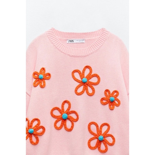 Made in Morocco - Áo lenZARA dài tay thêu hoa YO60