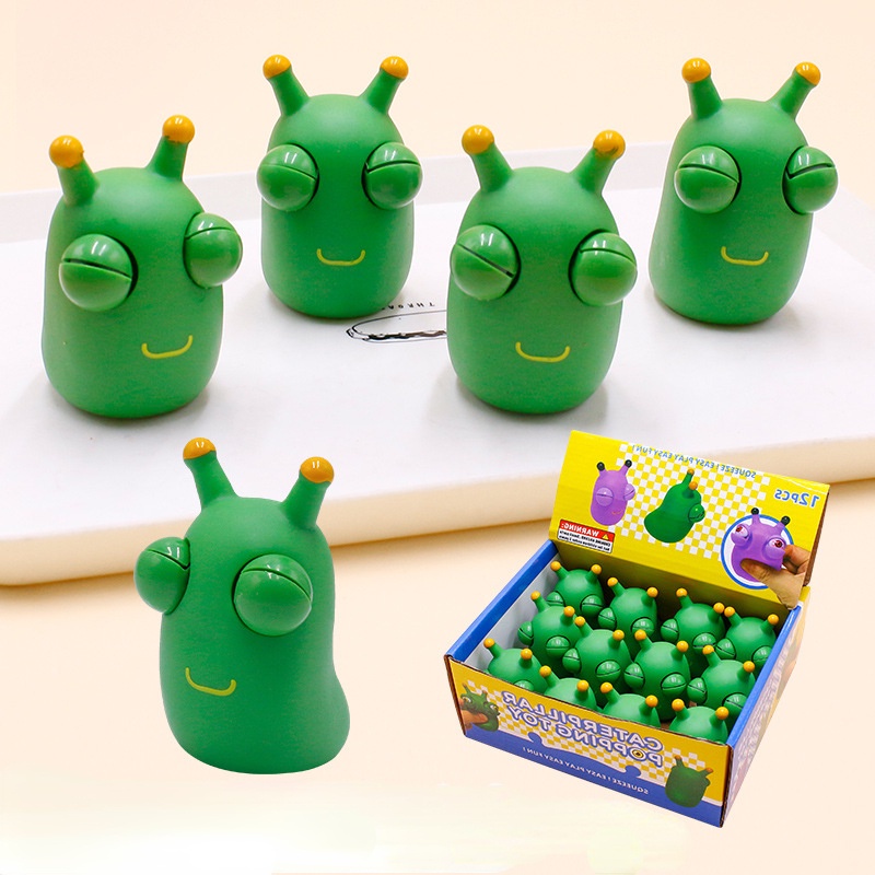 Đồ Chơi Nắn Bóp Đàn Hồi Giảm Stress Hình Sâu Bướm