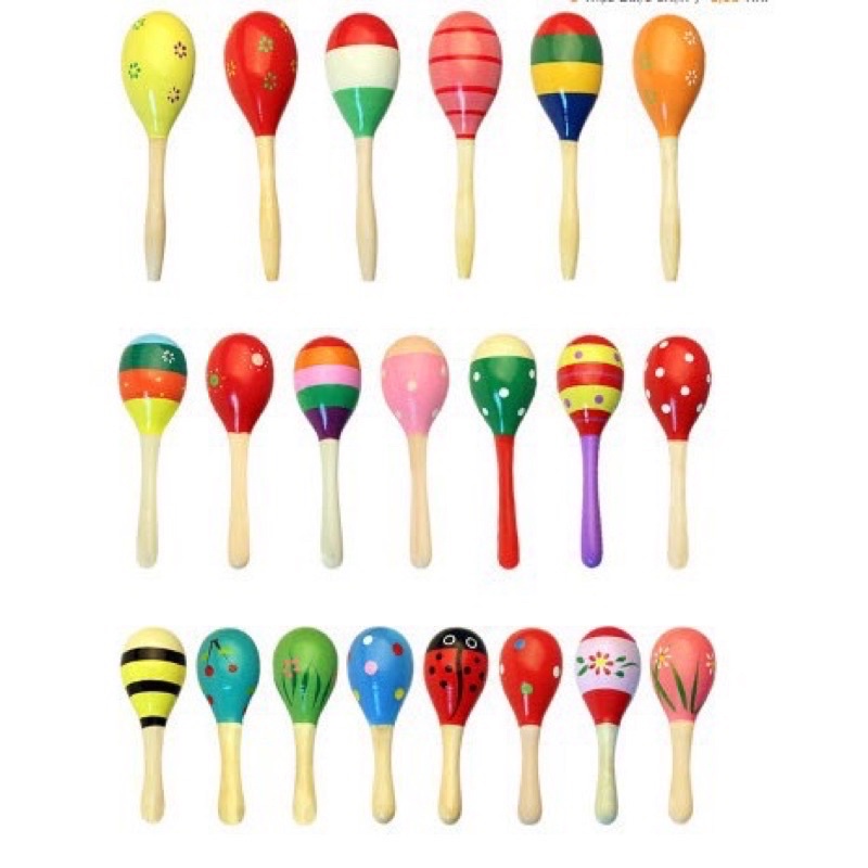 MARACAS, XÚC XẮC 19CM, LỤC LẠC GỖ, BẦU CÁT ĐỒ CHƠI CHO BÉ VÀ HỌC SINH CẤP 1 HỌC CẢM THỤ ÂM NHẠC 19CM