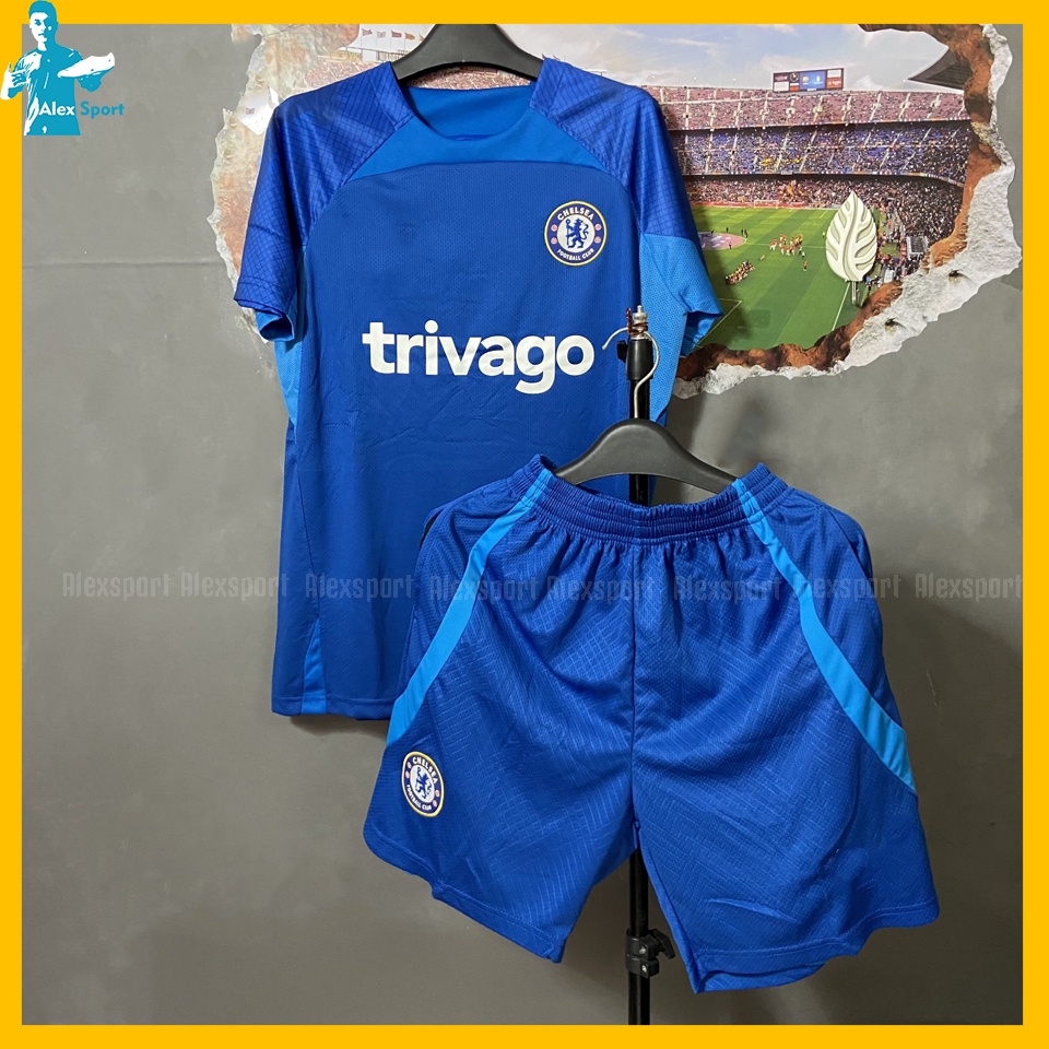 Bộ Quần Áo Bóng Đá CLB Chelsea Training Xanh có TÚI BẢN ĐẸP - Alex Sport