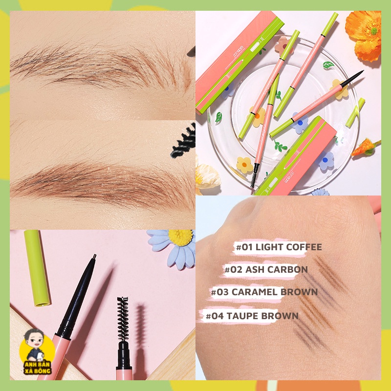 Bút Chì Kẻ Mày Hai Đầu WODWOD Fine-core Double-headed Small Eyebrow Pencil W897