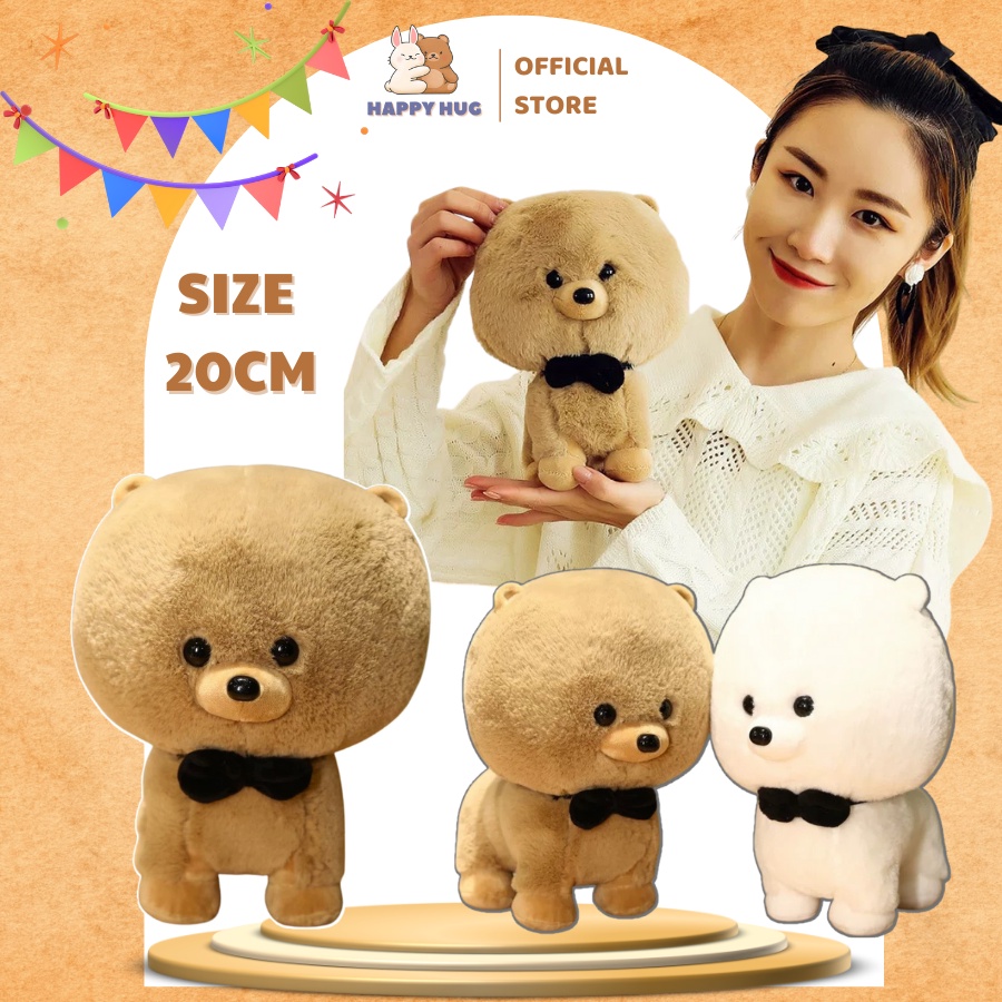 Chó Shiba nhồi bông, gấu bông chó mini, đồ chơi cho bé size 20cm  chất liệu bông gòn cao cấp - Happy Hug