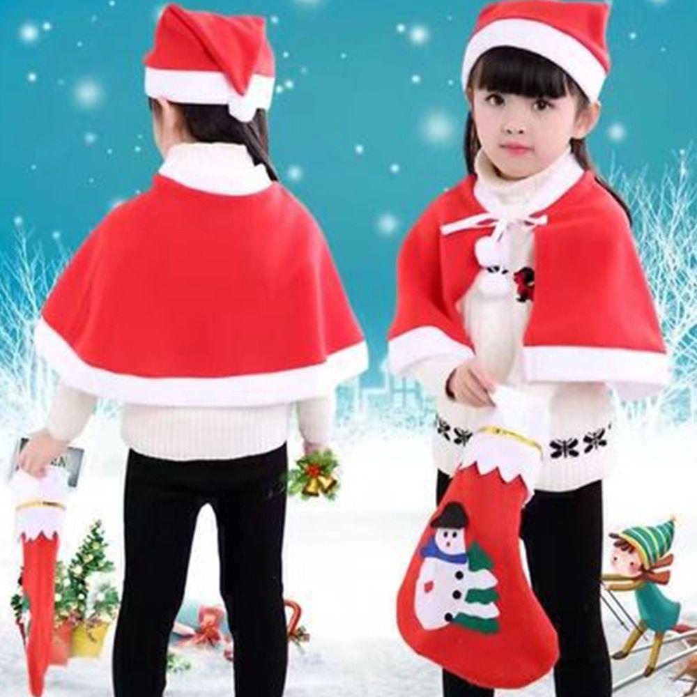 Áo Choàng Giáng Sinh Bằng Vải Polyester Dày Chống Gió Phối Lông Cho Nữ