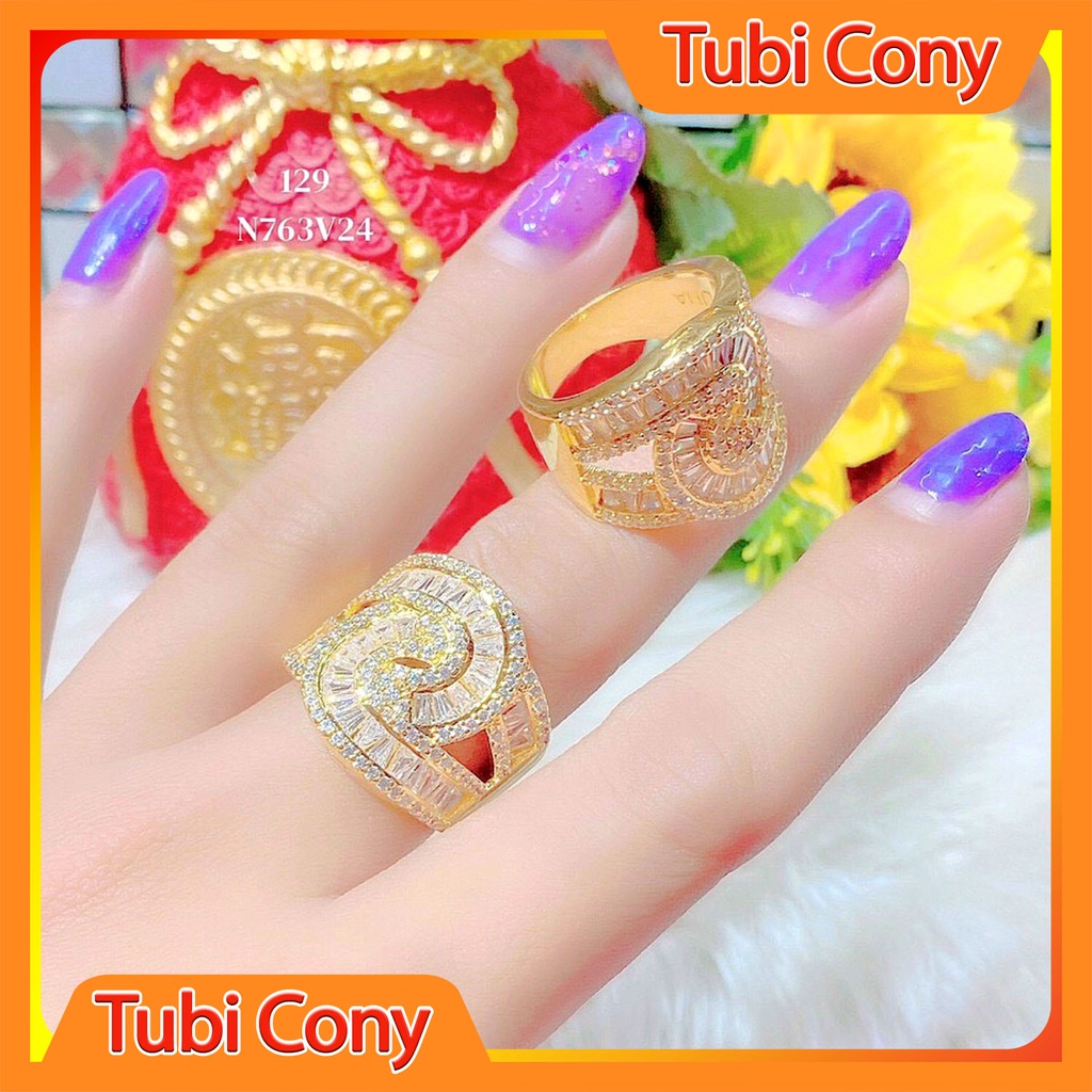 Nhẫn nữ mạ vàng đính xoàn mẫu 129.0.33.06.311022
