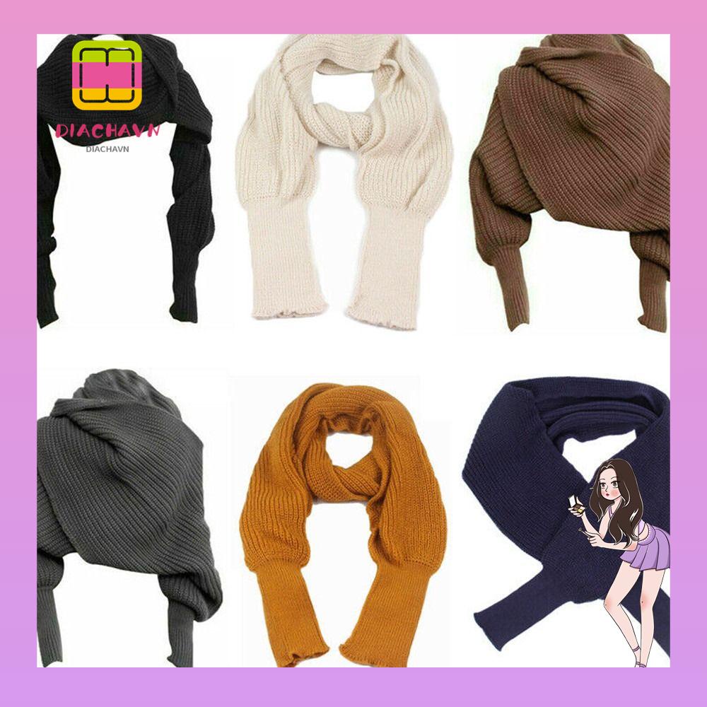 Khăn Choàng Cổ Dệt Kim Ấm Áp Thời Trang