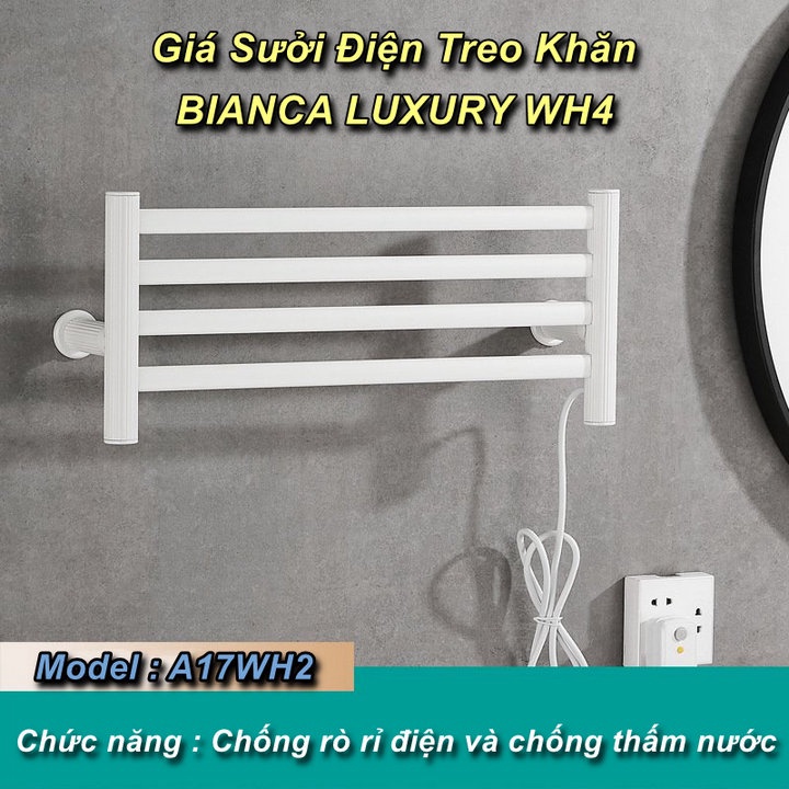 Libishop - Giá Sưởi Điện Treo Khăn Bianca Luxury Wh4