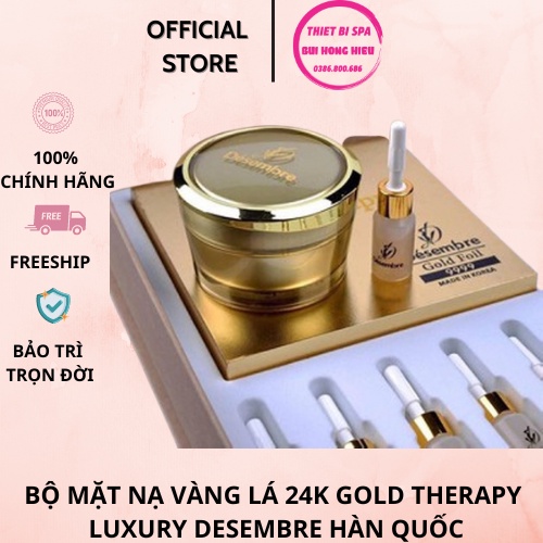 BỘ MẶT NẠ VÀNG LÁ 24K GOLD THERAPY LUXURY DESEMBRE HÀN QUỐC