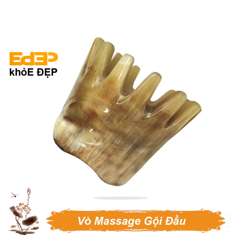 Dụng Cụ Massage Đầu Thư Giãn Bằng Sừng (Lược Gội Đầu, Thoải Mái, Tăng Cường Lưu Thông Máu, Tẩy Tế Bào Chết Da Đầu,...)