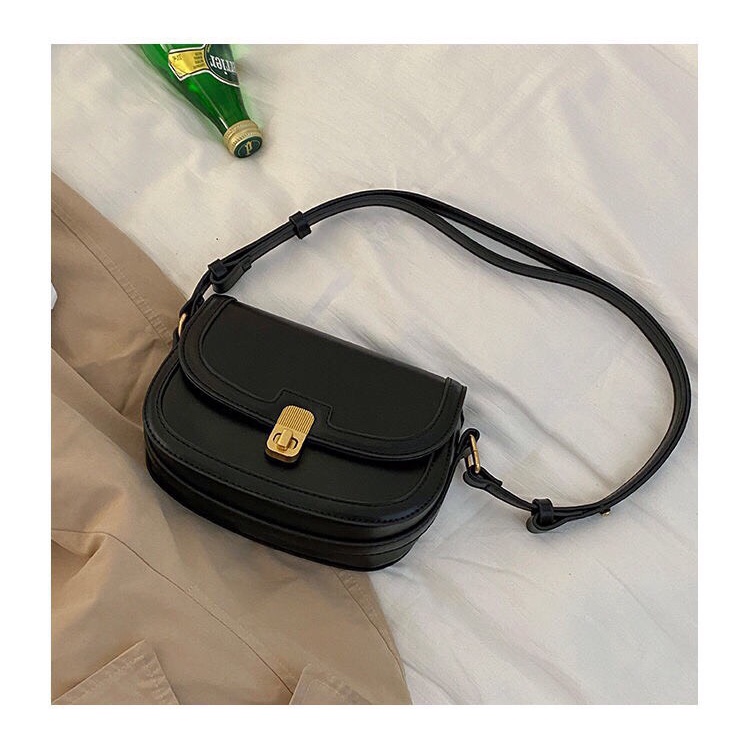 Túi xách nữ túi đeo chéo dáng bầu chất da cao cấp trơn bóng SMN425