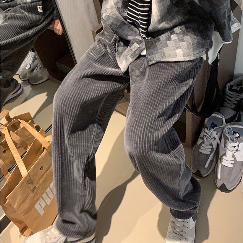 Quần Nhung Dài Màu Sắc Đơn Giản Phong Cách Hàn Quốc quần ống suông thời trang quần jogger nỉ nam from rộng quần jogger nữ