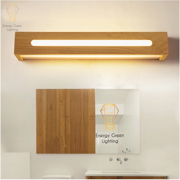 Đèn Tường Trang Trí Energy Green Lighting Decor Hình Chữ Nhật Thân Gỗ Phong Cách Bắc Âu DT-161G - Bảo Hành 12 Tháng