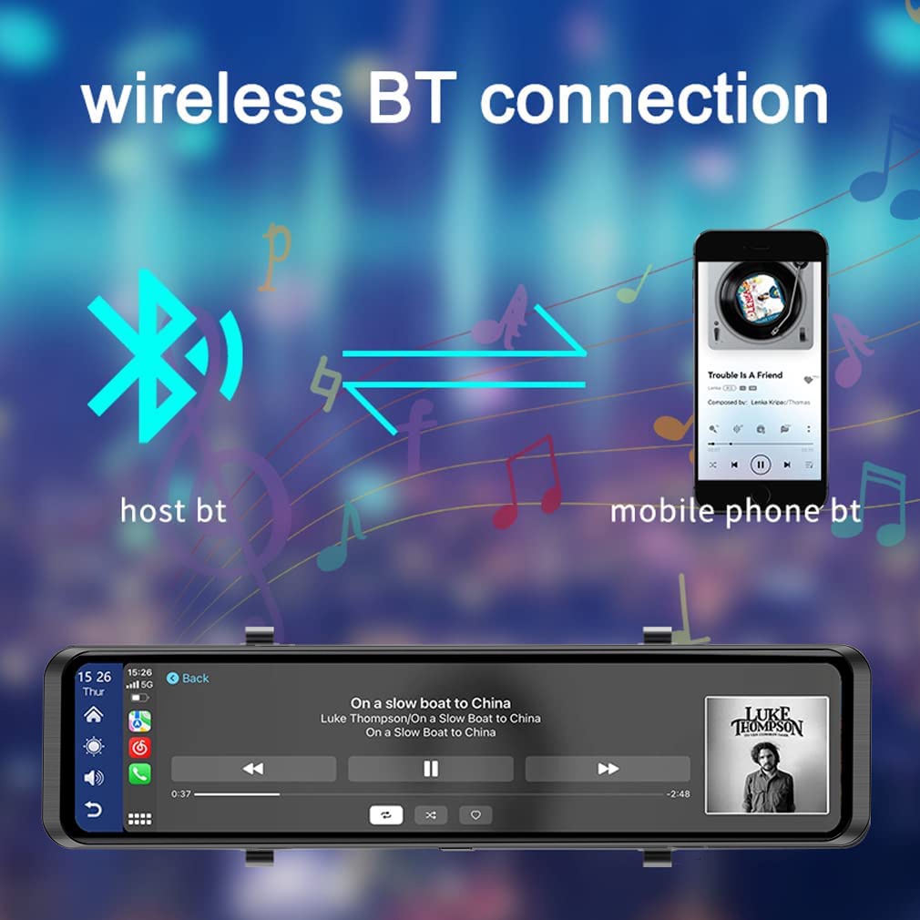 [ tặng thẻ nhớ 64G] Camera Hành Trình Cho Xe Hơi/Ô Tô Màn Hình Cảm Ứng 12 Inch Ips Bên Trước Và Sau 2K/Full HD1080P, Bul | BigBuy360 - bigbuy360.vn