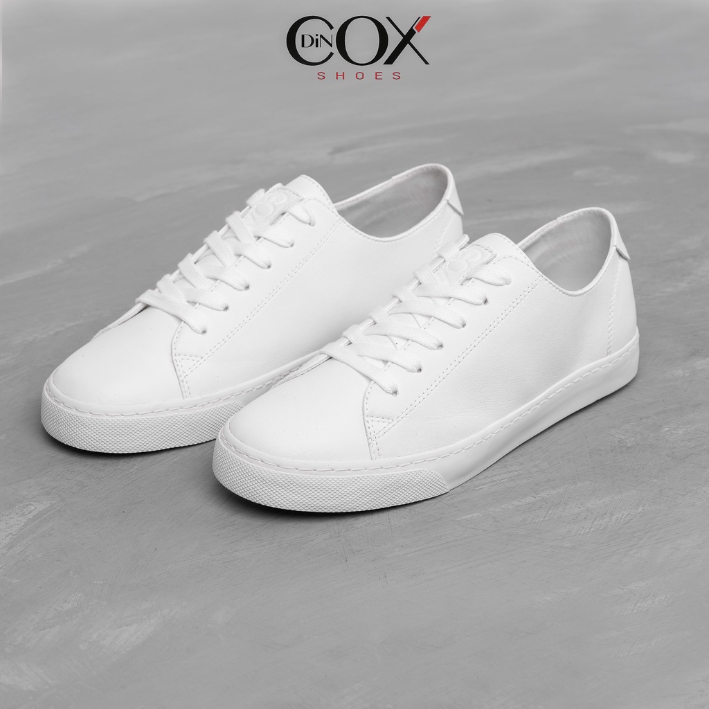 Giày Sneaker Da Unisex DINCOX D34 Sành Điệu White