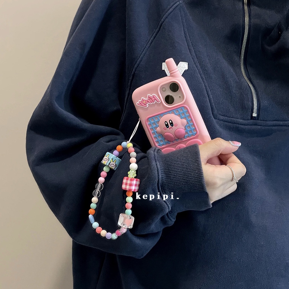 Ốp điện thoại họa tiết hoạt hình màu hồng dễ thương cho iPhone X 13ProMax 12 / 11 / 14pro