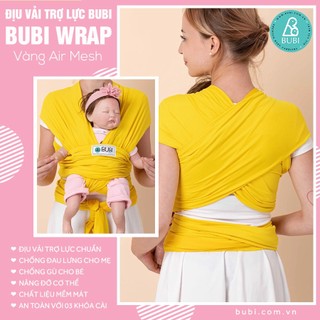 Địu vải bubi wrap - lưới thun co giãn 4 chiều