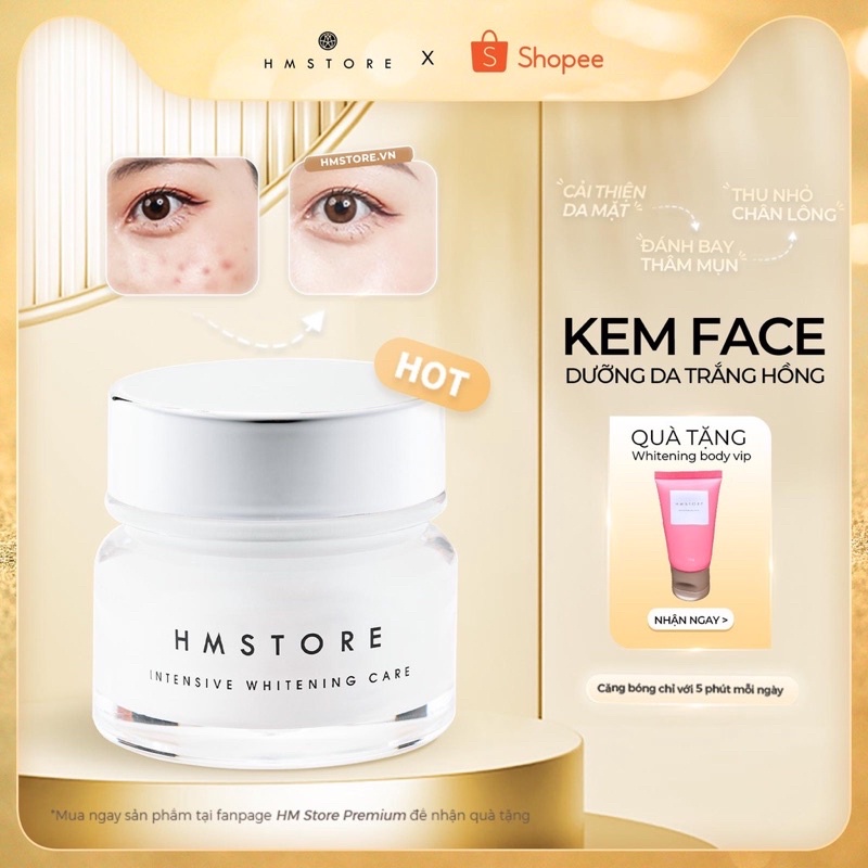 Kem Dưỡng Da Mặt Trắng Hồng HM STORE - Jussmy dưỡng trắng, cấp ẩm, mờ nám, giảm mụn