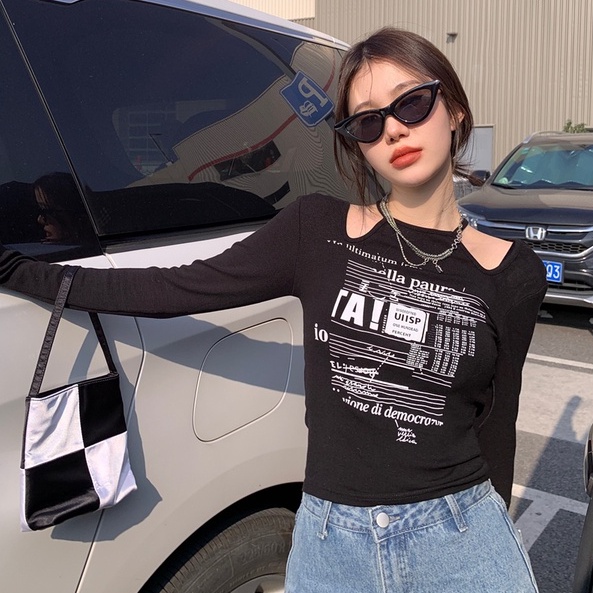 ZHELIHANGFEI Áo Dệt Kim Tay Dài Lưng Cao Dáng Ôm Quyến Rũ Cho Nữ